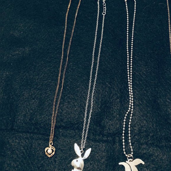 Lot of 6 women's necklaces pendant metal chain various size - Picture 3 of 9